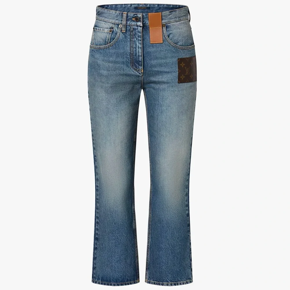 Louis Vuitton Monogram Patch Jeans - Picture 1 of 7